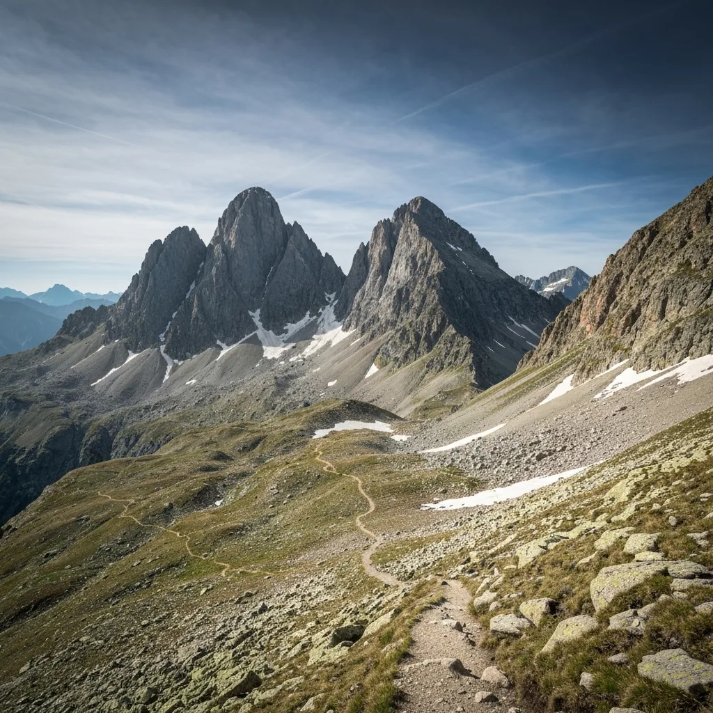 alta montaña pirenaica cerca de Benasque, macizo del Aneto